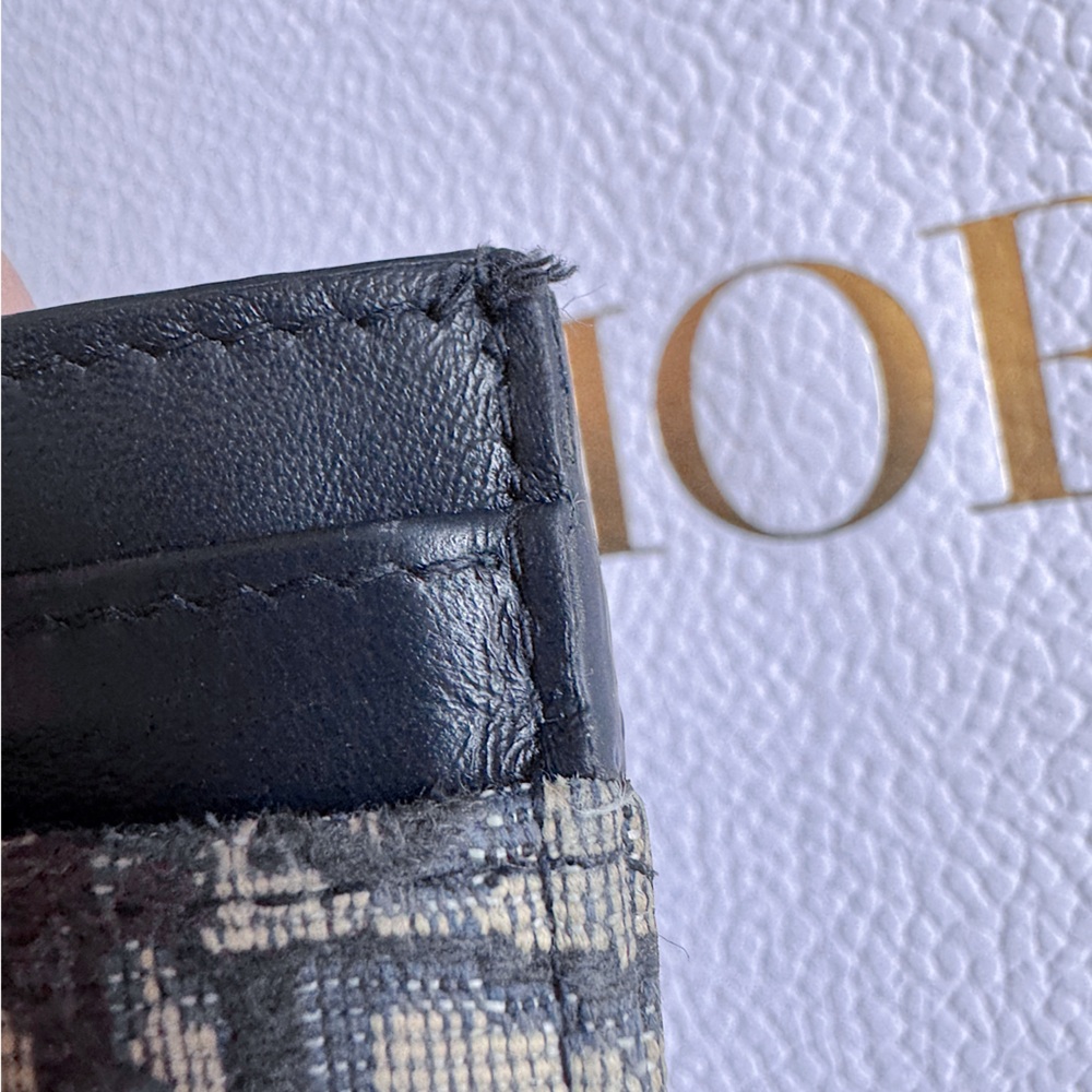 SOLD‼️Dior Oblique Jacquard 30 Montaigne Freesia Card Case Holder Blue Compact - Picture 8 of 16